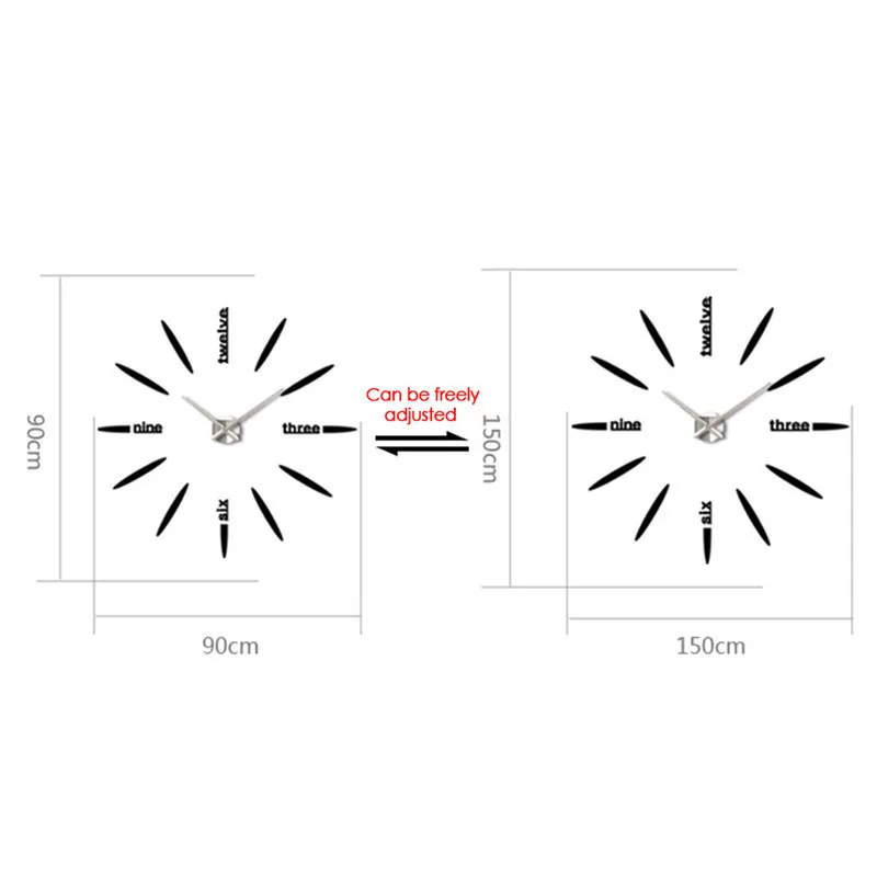 Качественные 3D DIY большие настенные часы акриловые настенные часы художественный дизайн акриловые часы цифры домашний стикер для спальни художественное украшение стены