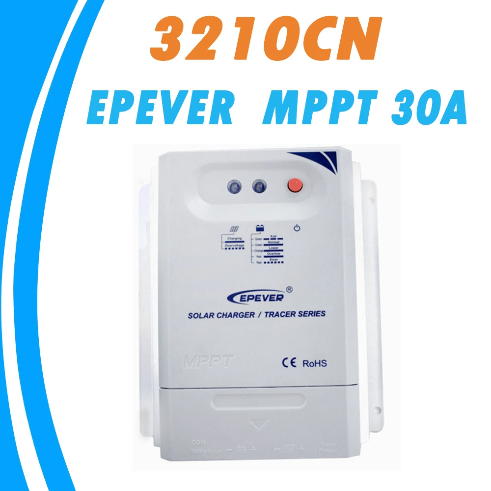 

EPever MPPT 30A Tracer3210CN 12V 24V Solar Controller with Multiple Dry Contact Control for Max 100V Input Solar Panel Regulator
