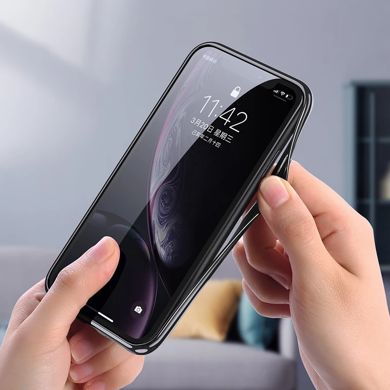 Чехол Ugreen для iPhone Xr черный серебристый красный чехол с гальваническими краями