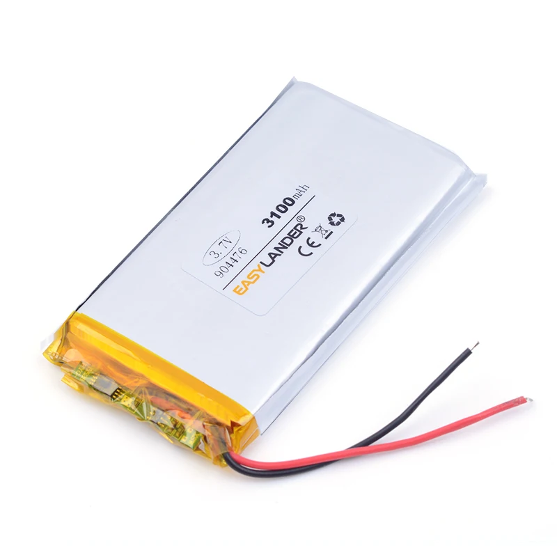 3.7 V بطارية ليثيوم بوليمر 904476 3100 mah جيب PC المحمول امدادات الطاقة جهاز المحمول اللوحي Pc DIY الطاقة المحمول 094476
