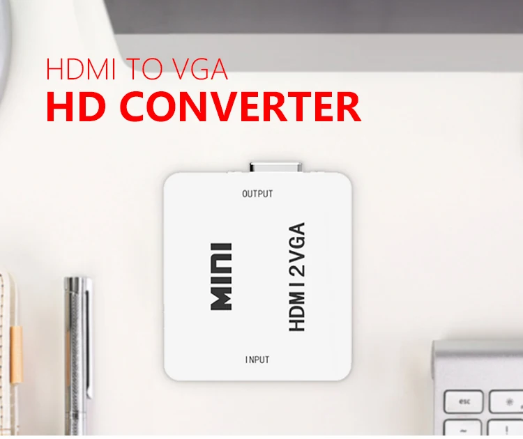 10 шт./лот HDMI конвертер VGA адаптер HDMI2VGA конвертер 1080 P для ноутбука ЖК-дисплей Экран проекторы HDTV