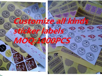 

Custom Sticker Labels Custom Logo Printing 1000PCS/Lot