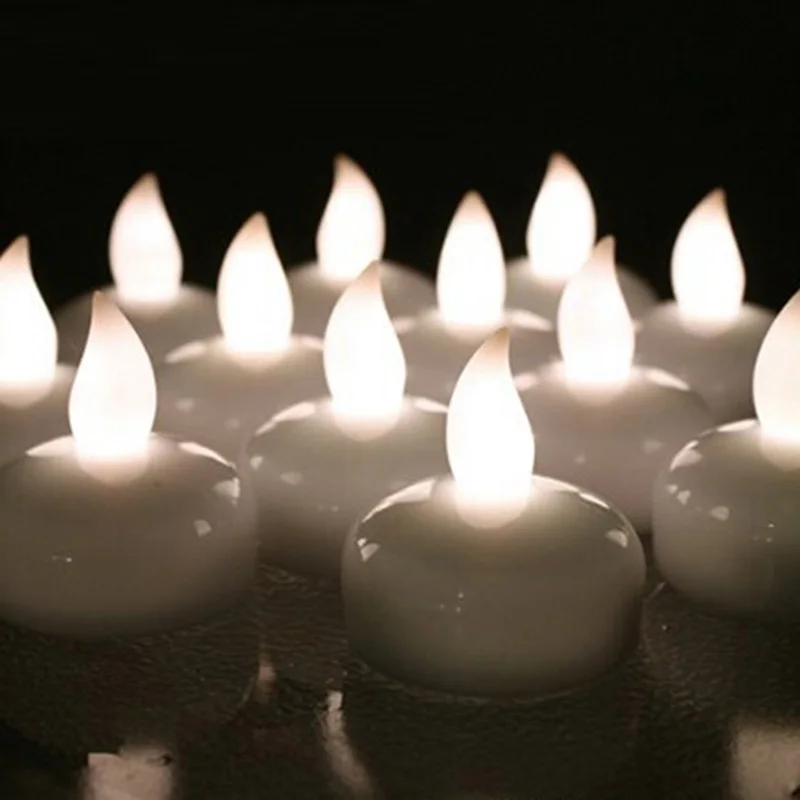 

12pcs Floating Candle Lamp Led Tea Light Candles Wedding Lotus Birthday Candles Flameless Led Candle Decoration
