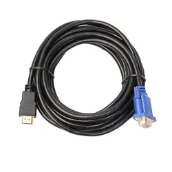 3/5 м 340 мГц HDMI Золото мужчин VGA HD мужчин 15pin Медь адаптер 1080 P HDTV конвертер кабель l3fe