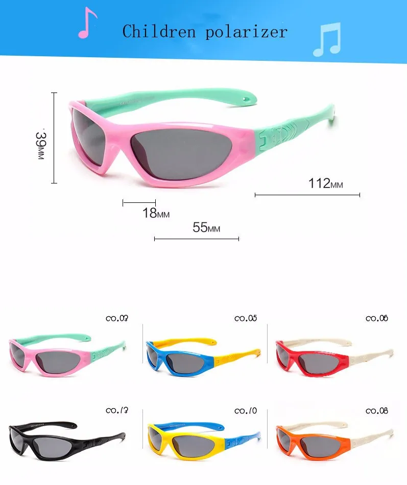Для детей, защита для детей, поляризованные солнцезащитные очки, детские солнцезащитные очки для девочек и мальчиков, уличные очки Polaroid, солнцезащитные очки для младенцев, UV400 с чехлом