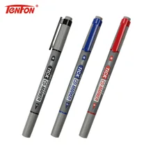 TENFON 1 шт., перманентные маркеры с двумя наконечниками, черные, синие, красные чернила, портативный цветной маркер CD-197