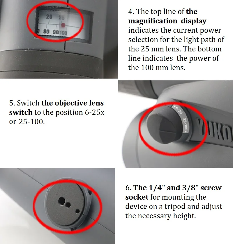 Yukon 21031 с переменной мощностью Зрительная труба 6-100x100 компактный и легкий Монокуляр Yukon с двойными многослойными линзами