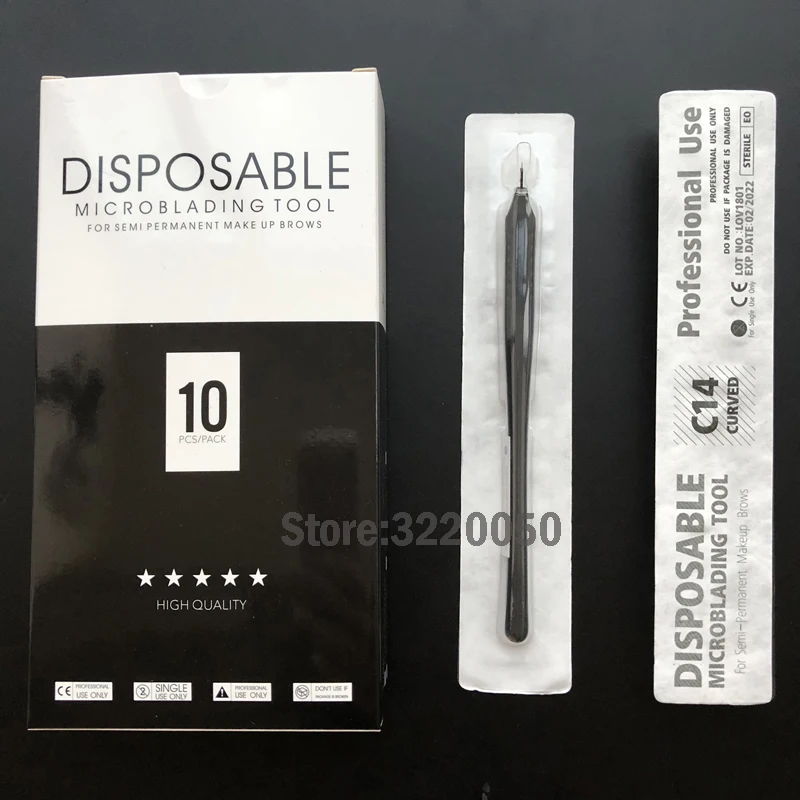 Manual de Ferramenta de 15 Descartáveis Caneta Microblading Tatuagem Agulhas Sombreamento Duplo Tebori Microblade Agulha Ferramentas Kit Armas With18 u 6 High Quality Beleza e saúde