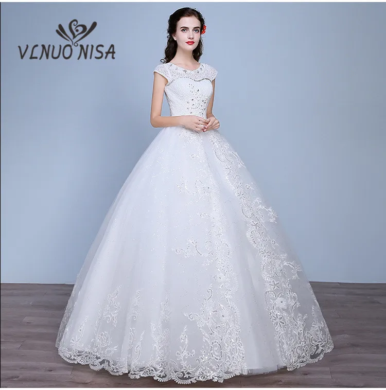 Crystal Embroidered Wedding Dress
