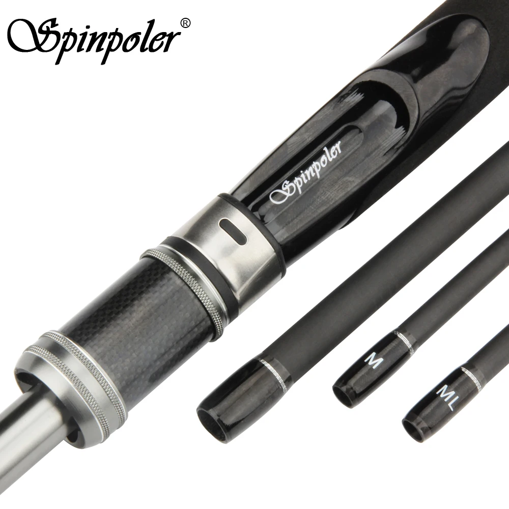 Spinpoler Travel M/ML Double Tips 3 Piece Spinning Casting Fishing Rods 2.1m (703) High Quality