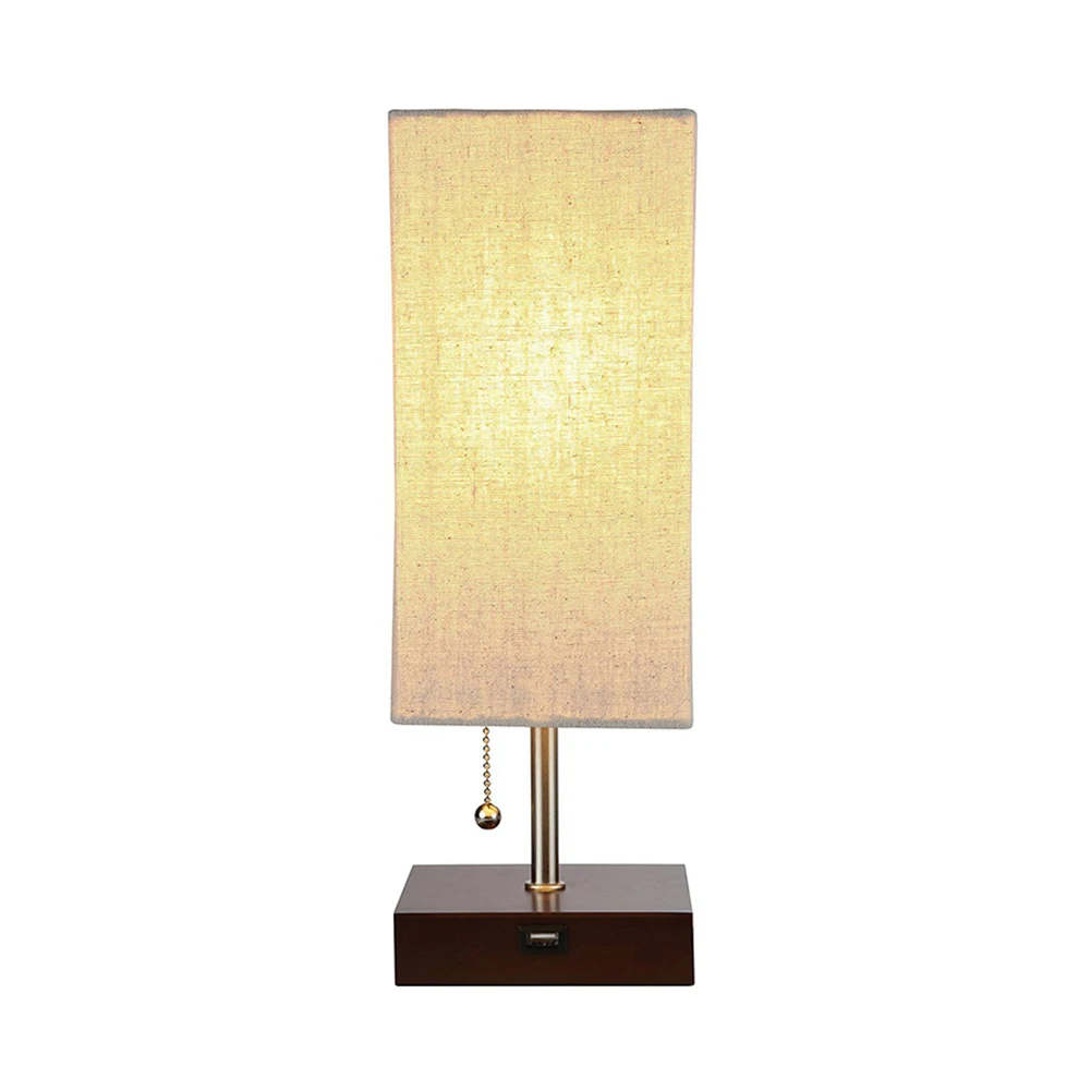 

Hotel Decoration Useful Dual USB Bedside Table Lamp Stylish Durable Rechargeble Home Office Study Room Nightstand Birthday Gift