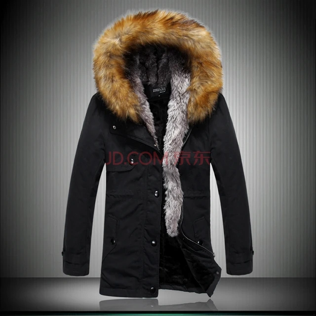 Men S Military Hooded Fur Collar Winter Warm Long Coat Jackets Winter Jacket Quilted Long Coat Parka Warm Down Length For Men New