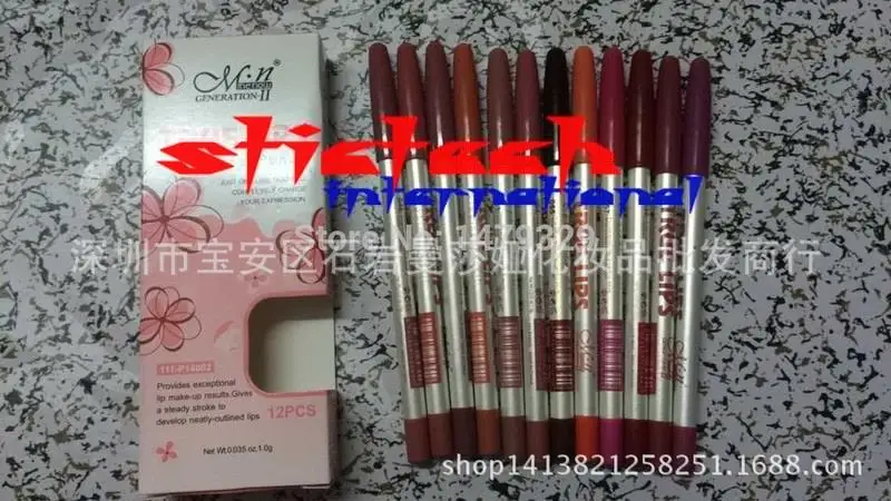 Ems или dhl 50 комплектов 12 шт./компл. Новое поступление Lipliner True Lips 12 цветов карандаш для губ водостойкий Макияж для губ 12 г