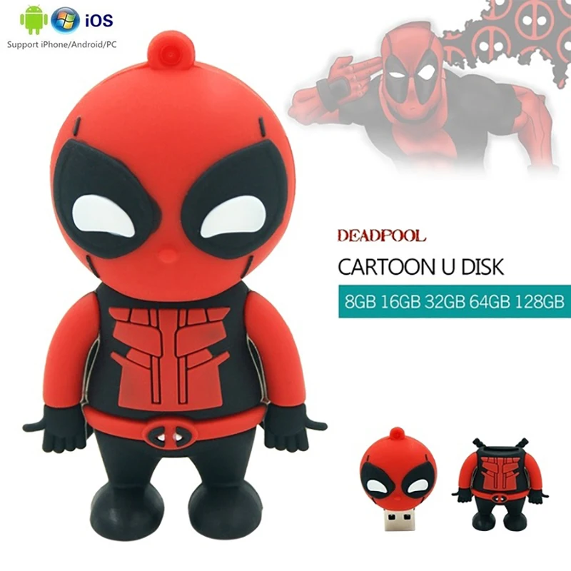 

memory stick usb 3.0 Spiderman usb flash drive 128gb 32GB U disk key Pendrive 64GB 16GB 8GB 4GB Pen Drive Mini Free converter