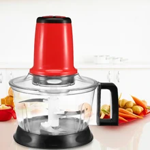 2.6L Meat Grinder Chopper Electric Automatic Mincing Machine Stainless Steel Vegetable Fruit Meat Cutter Blender Food Processor