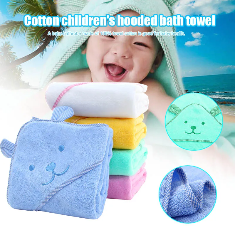 

Baby Hooded Bath Towel with Big Ears Soft Thick Cotton Bath Suit for Girls and Boys Infants Good Choice Baby Shower FI-1