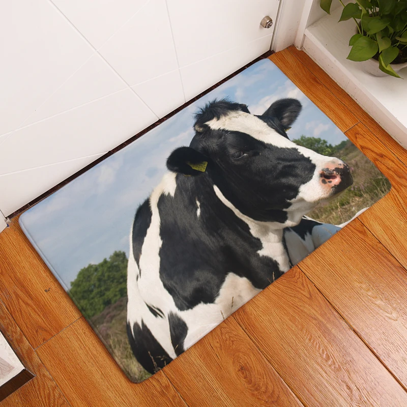 2017New 5 Style HD Cattle and Sheep Print Carpets Anti Slip Floor Mat