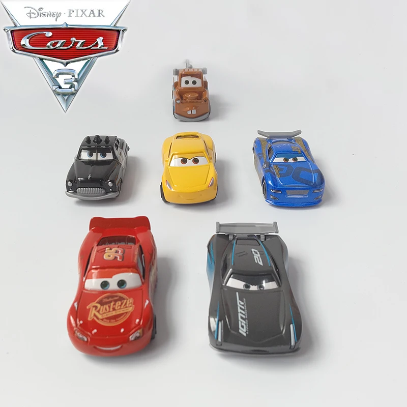 4 шт./компл. disney Pixar Cars 3 Металл черный шторм Джексон автомобиль игрушка Дети День рождения Рождество молния McQueen автомобиль игрушки мальчики подарок