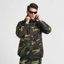Армейская куртка качество хлопок джунгли камуфляж Мужская охотничья куртка для отдыха камуфляжная куртка, ветровка