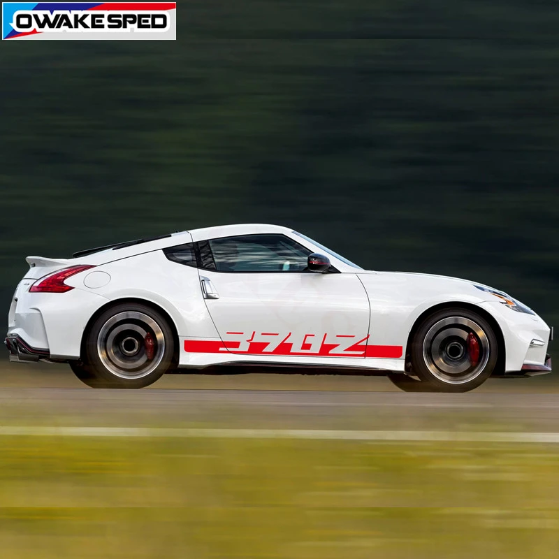 Спортивная наклейка в полоску для Nissan 370Z на боковую дверь автомобиля корпус