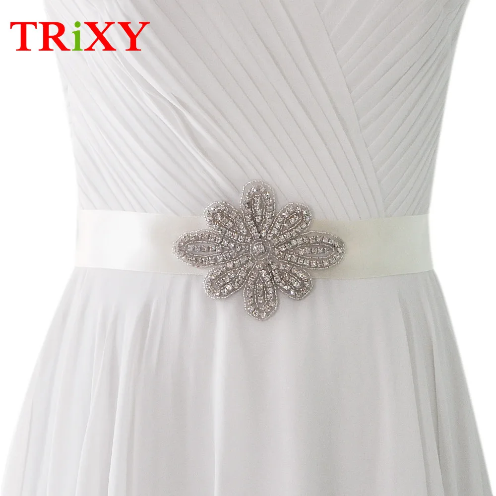 TRiXY S199 женские Стразы пояс невесты ремешок для свадебного платья Аксессуары свадебные пояса украшение свадебного платья