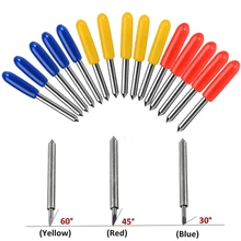 15 шт. 30 45 60 градусов лезвие режущий держатель плоттера для Roland виниловый резак набор лезвий Высокое качество