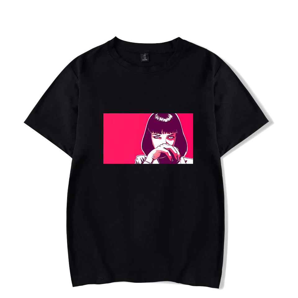 

2019 Pulp Fiction T-Shirts women Top Hip-hop stitched Summer Short Sleeve T shirt Street fashion hot sale 2XS-4XL