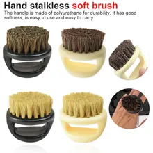 1 шт. Парикмахерская щетка для пыли антистатическая зубчатая щетина кольцо борода расческа салонная щетка для волос щетка для бритья щетка для усов