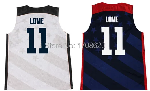 Cheap Men's USA #11 Kevin Love Basketball Jersey white 2012 London Olympics US Jerseys | Спорт и развлечения