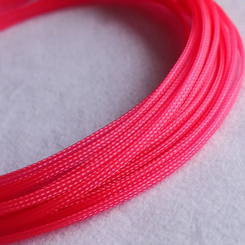 

1/5/20/50/200 Meters Pink - High quality 6mm Braided PET Expandable Sleeving High Density Sheathing Plaited Cable Sleeves