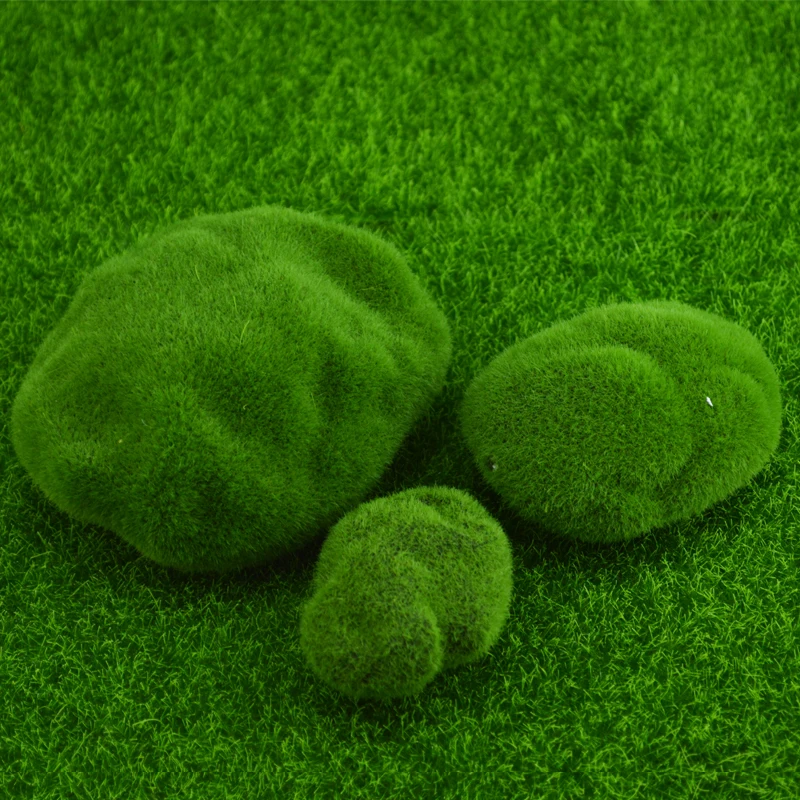 

Simulation Green Planting Simulation Moss False Stone Moss Green Stone Micro Landscape Decoration ants farm house insect box