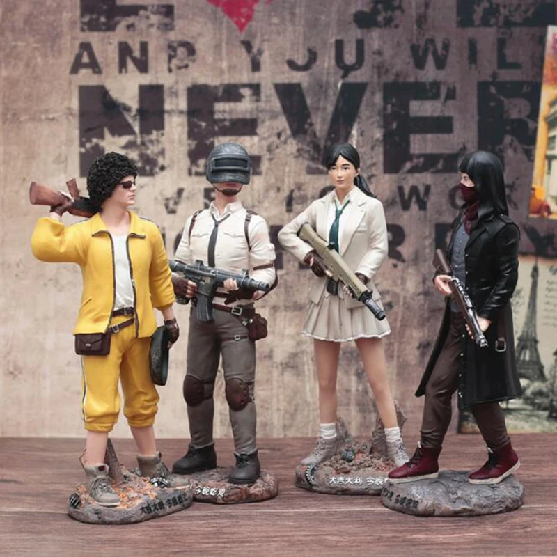 

Playerunknowns PUBG Battlefields Around the doll figure local to eat chicken tonight Fashion model toy action figure of battlefd
