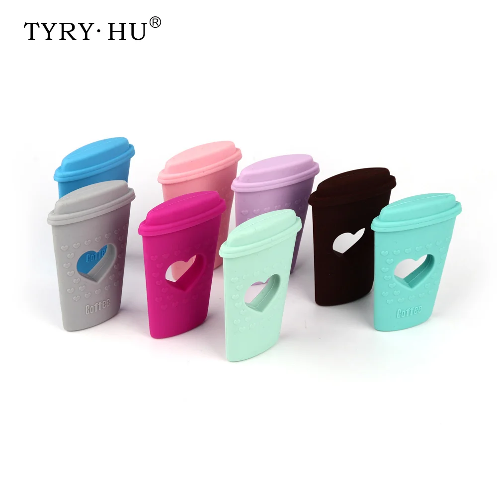 

TYRY.HU 1pc Silicone Teether Cup shaped Baby Teething Toys Silicone Beads Teething Accessories Infant Nursing Gifts