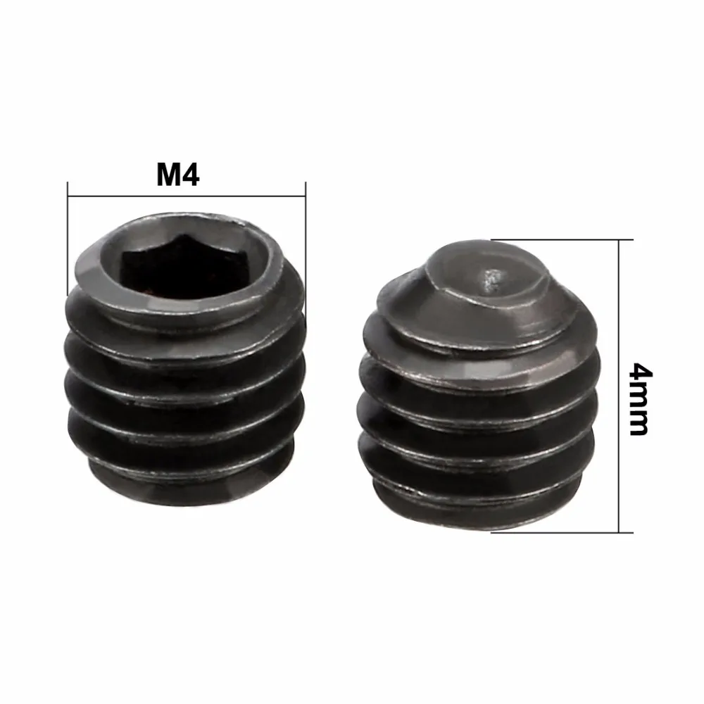 

UXCELL High Quality 2Pcs Metal Black M4x4mm Hex Socket Grub Screw for DIY RC Airplane Model Car Spare Part, Suit Track Models