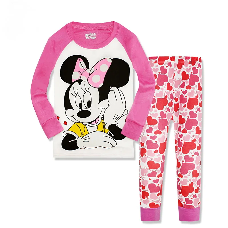 Новая распродажа, Осенние пижамные комплекты для маленьких девочек, спортивный костюм, футболка с длинными рукавами+ штаны, Детские комплекты одежды HUR314 - Цвет: model 19