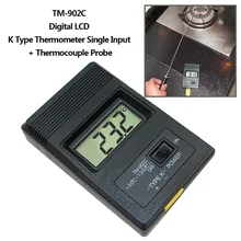 Thermomètre numérique TM-902C (-50C à 1300C) TM902C, détecteur de sonde de Thermocouple de Type K, 1 pièces
