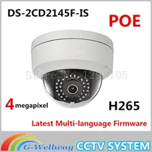 Бесплатная доставка DS-2CD2145F-IS же, как английская модель DS-2CD2142FWD-IS H265 IP сетевая купольная poe камеры аудио 4MP ВИДЕОНАБЛЮДЕНИЯ IPC