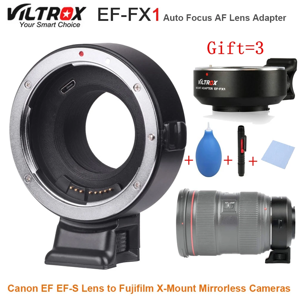VILTROX EF-FX1 Auto Focus AF Lens Adapter Converter for Canon EF EF-S to Fujifilm X-Mount Mirrorless Cameras | Электроника