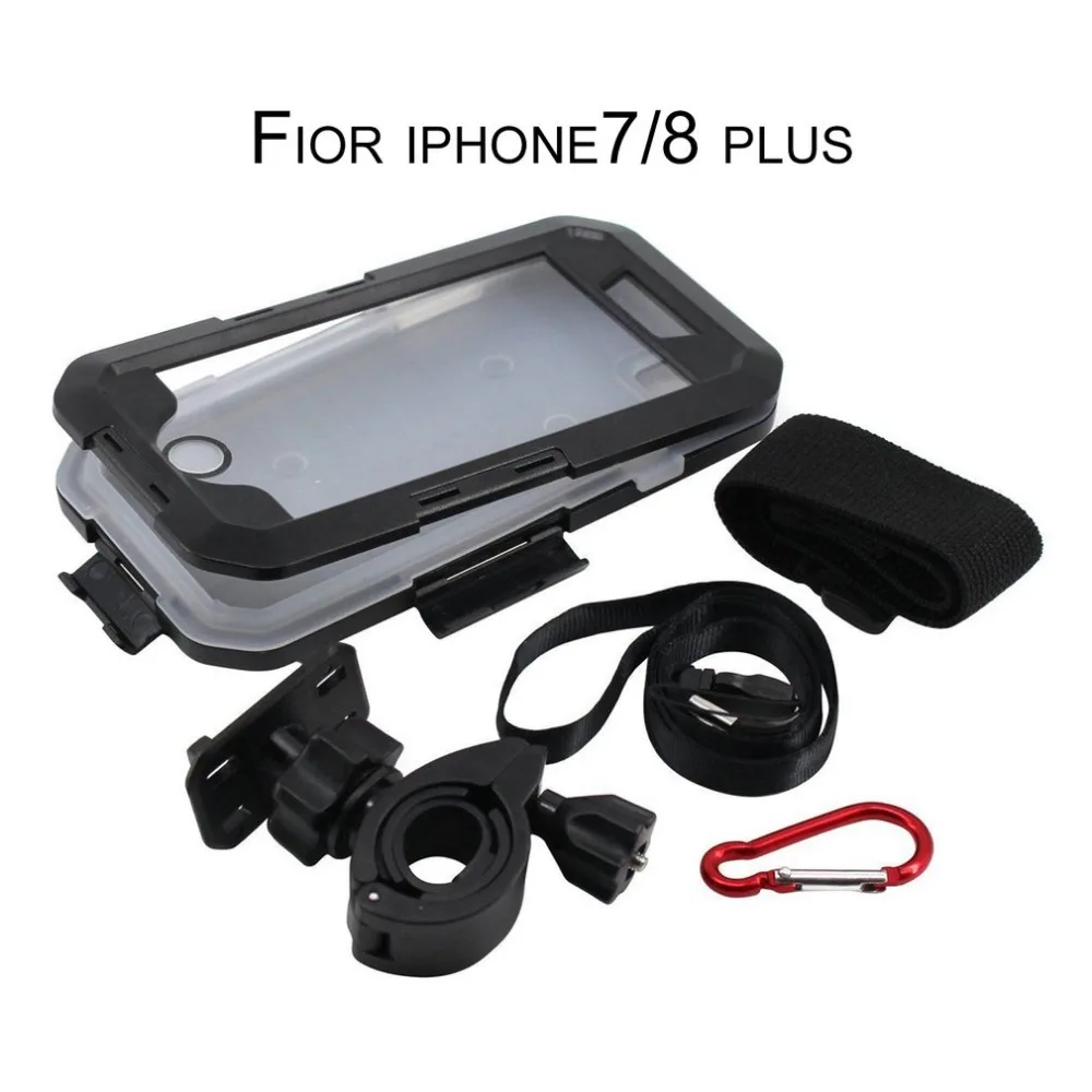 

10 Pcs Outdoor Black Cycling Phone Support Waterproof Phone Case Diving Case For iPhone 7/8 Plus
