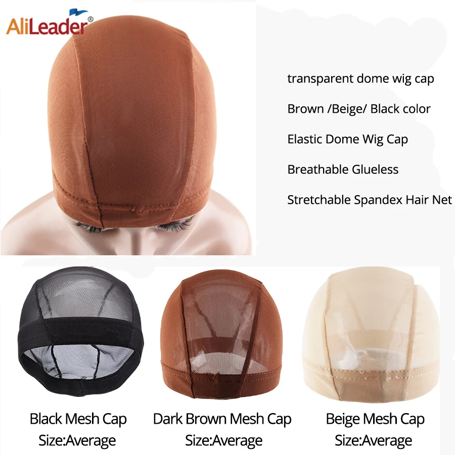 

AliLeader Cheap Dome Cap Human Hair Wig for Making Materials For Wigs Making Spandex Dome Caps Blonde Black Brown Beige Mesh Cap