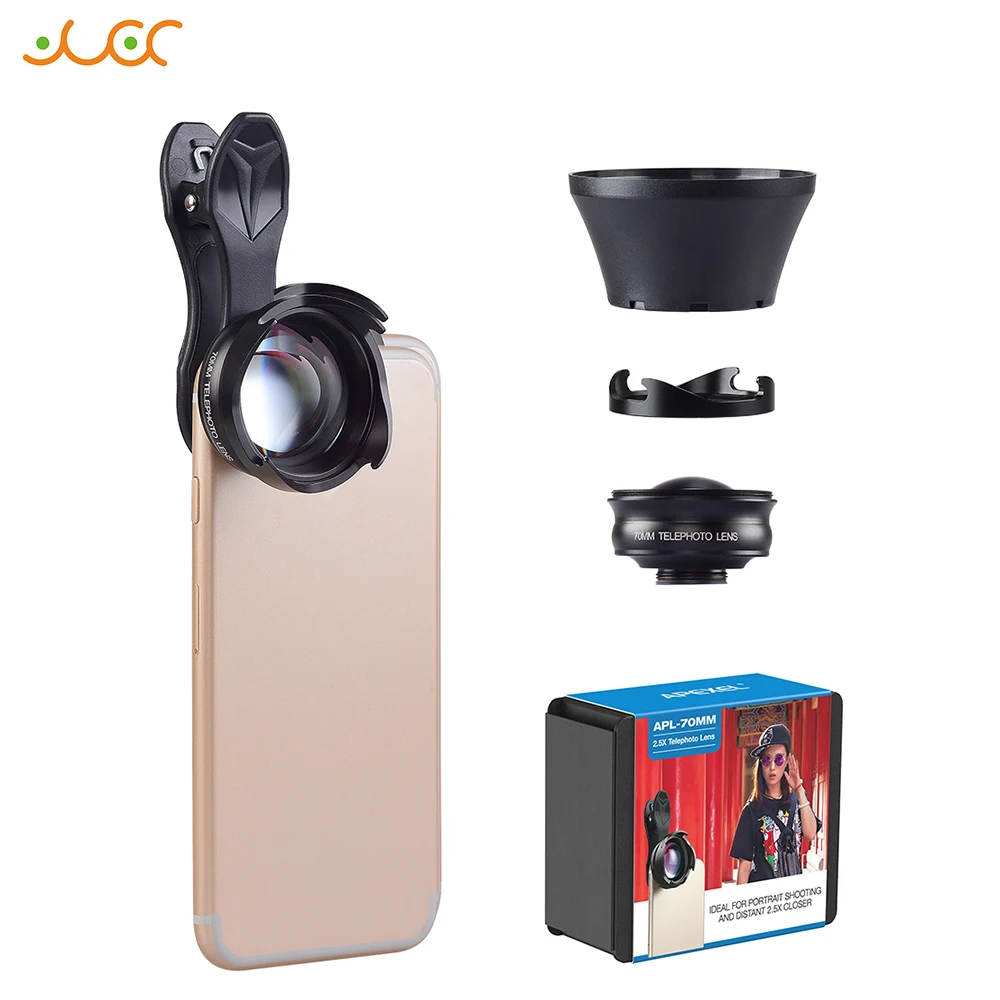 

APEXEL mobile phone lens kit 2.5X HD SLR Telefon telescope camera lens bokeh Portrait for iPhone6 7 Xiaomi mi Android smartphone