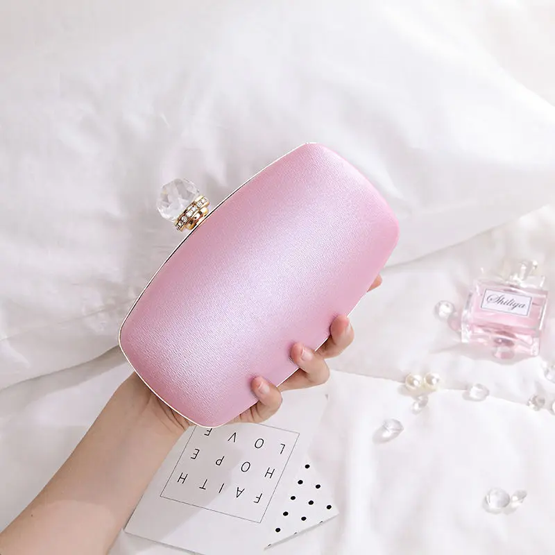 Pink LYKANEFU роскошная женская вечерняя сумочка, клатч, кошелек, женская сумка, клатчи на день, женская свадебная сумка для невесты, ручная сумка для телефона, Прямая - Цвет: Pink