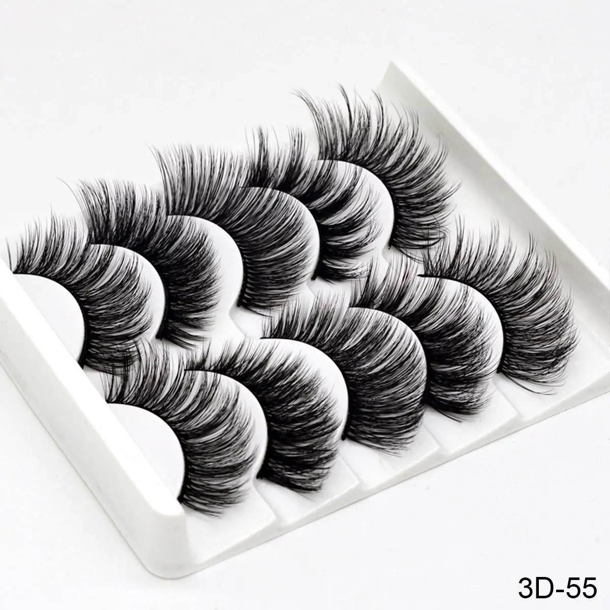 SEXYSHEEP, 5 пар, 3D, норковые накладные ресницы, натуральные/толстые, длинные ресницы для макияжа, инструменты для наращивания - Цвет: 3D-55