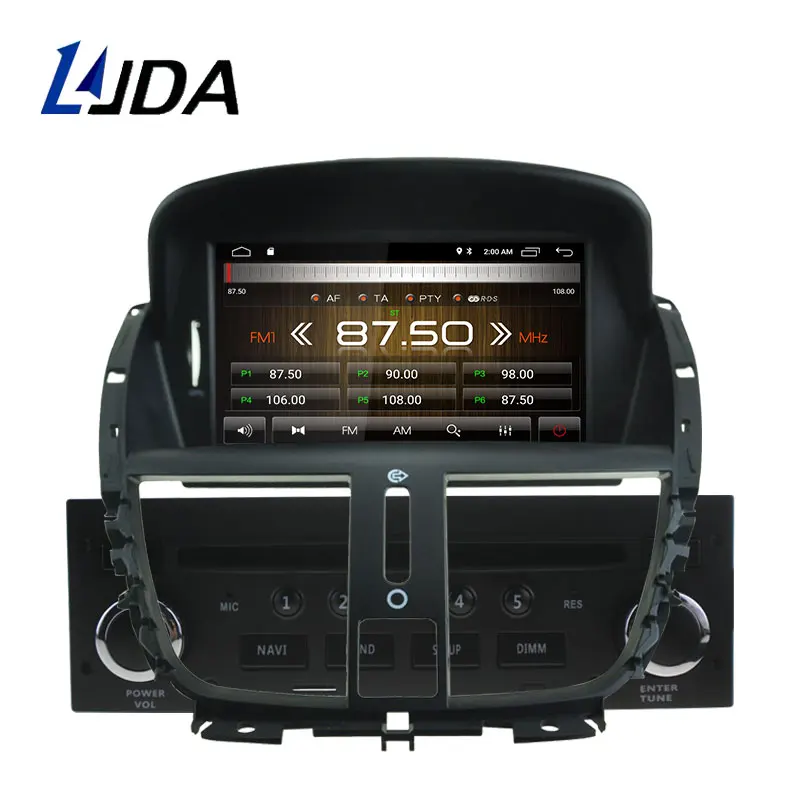 Perfect LJDA Android 9.1 1 Din Car Radio For Peugeot 207 2007-2011 2012 2013 2014 Car Multimedia Player Stereo GPS Navigation DVD IPS SD 2