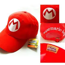 Super Mario Bros, Детский костюм для взрослых, шляпа, аниме, косплей, красная Кепка Марио, бейсбольная кепка s