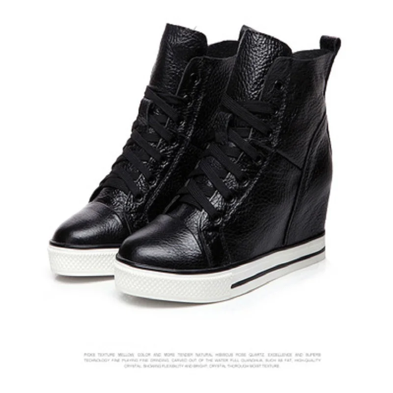 Haut T black D'hiver 2018 Automne Coins Plus Augmenté Single Été Coréennes Et Casual Chaussures dessus En single Femmes Cuir Printemps A Velvet De Blanc RRnPUfr