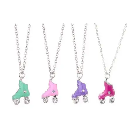 

fashion jewelry accessories metal enamel roller skates Pendant Necklace