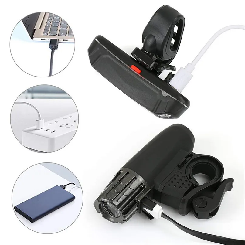 Cycling Bike Light Set Waterproof Bike Light Front And Rear Bike Lamp Clip Light 100 - 320 Lumen 3 modes #2h06 (3) - 