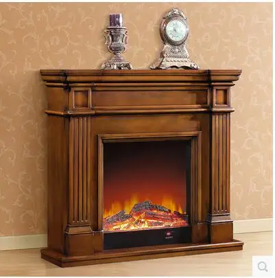 Repisa de la chimenea de madera minimalista Continental Americana