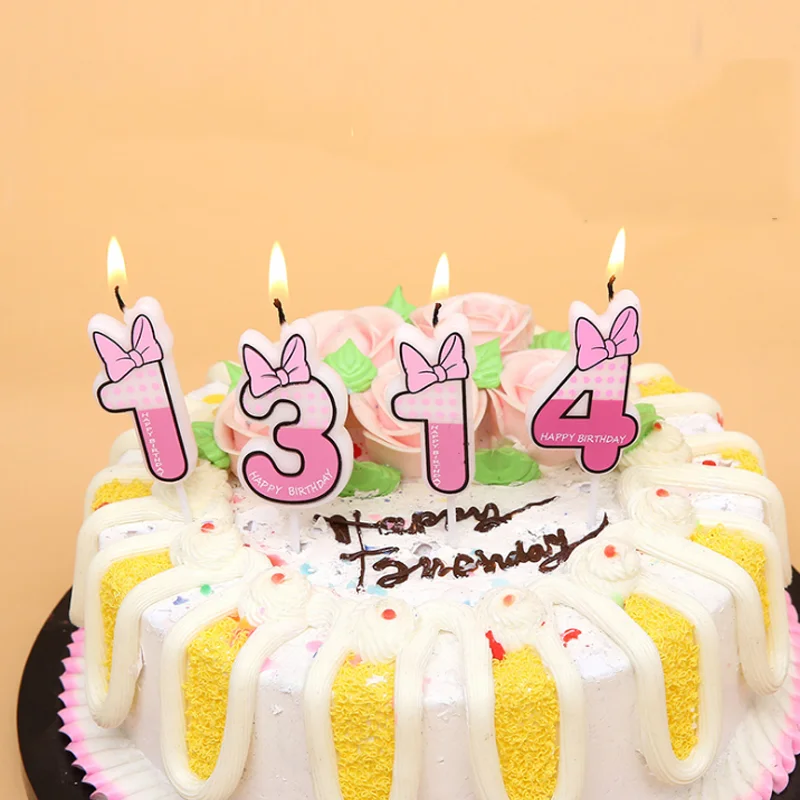 

1 Pcs Cute 0-9 Number Cartoon Comic Environmental Candle Baby Shower Children Kids Birthday Party Digital Candle Gift